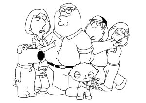 Family guy to color for children