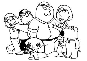 Printable Coloring Page for Kids : Family guy for children