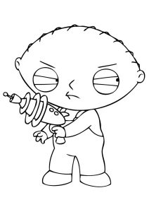 Printable Coloring Page for Kids : Family guy to print