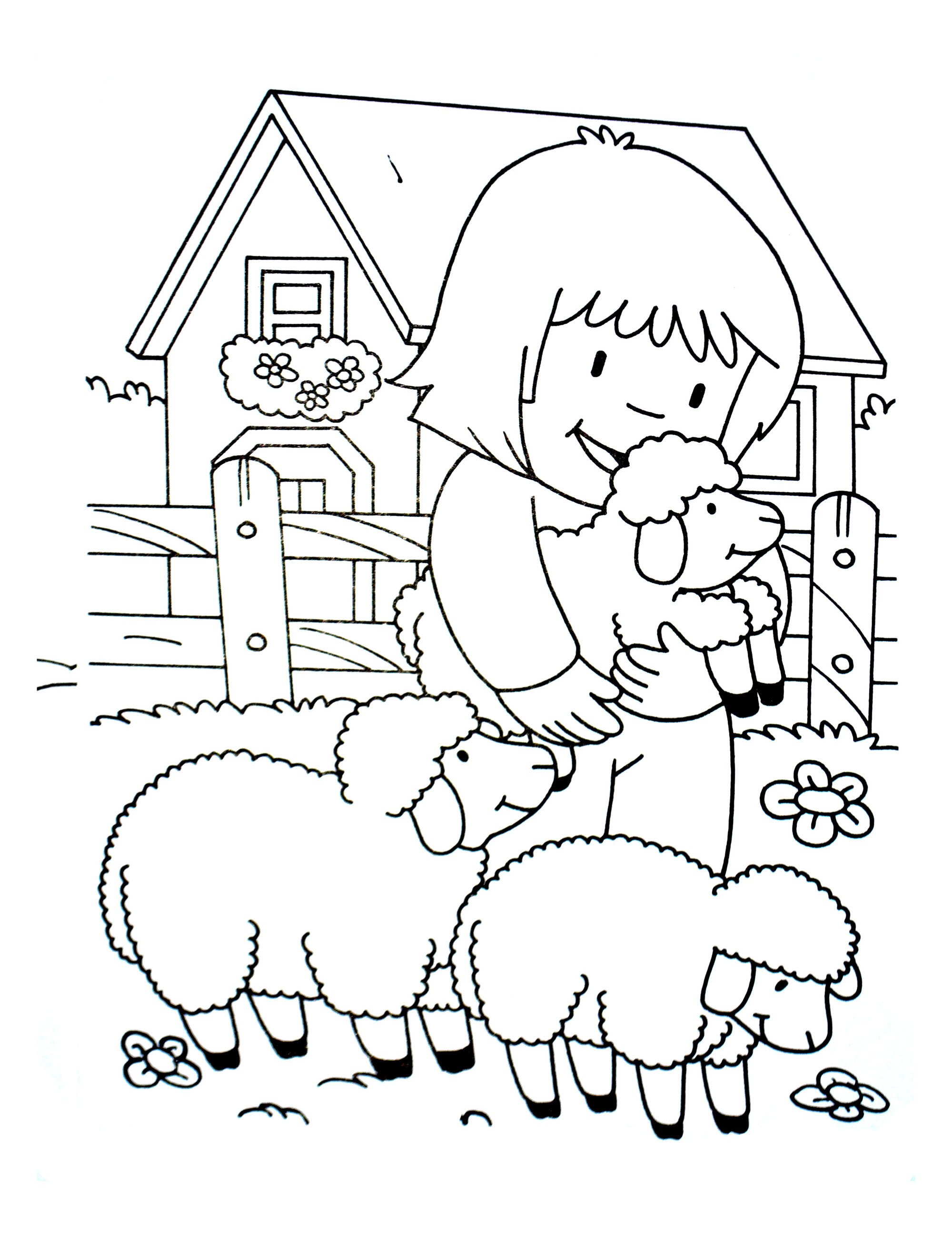 Beautiful Farmhouse coloring pages