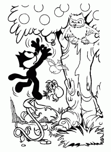 Coloring page felix the cat to print