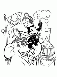 Felix the cat coloring pages to print for kids