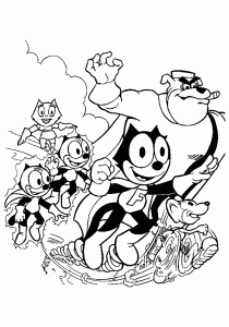 Coloring page felix the cat free to color for children