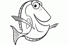 Finding Dory Coloring Pages for Kids