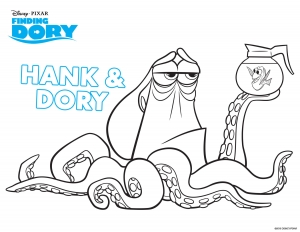 Finding Dory coloring pages for kids