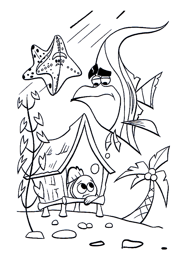 Fish coloring pages from the famous Disney / Pixar movie