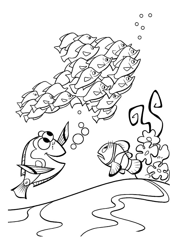 Beautiful Finding Nemo coloring page