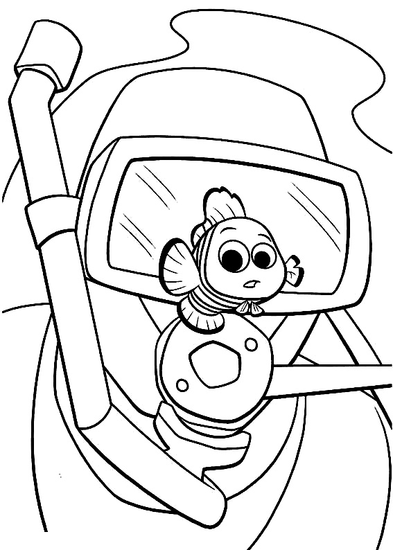 Finding Nemo coloring page to download for free
