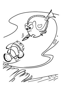 Finding Nemo coloring pages to print for free