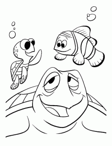 Finding Nemo coloring pages for kids