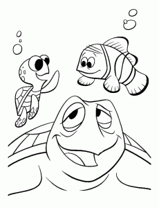 gurgle finding nemo coloring sheet