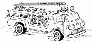 Coloring page fire department to print