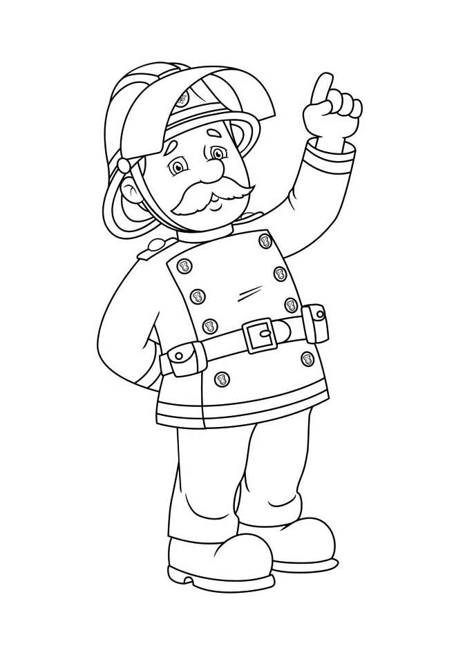 Image of a fireman from Sam the fireman to download, free!