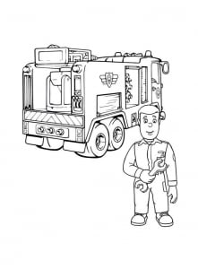 Fireman Sam image to print and color