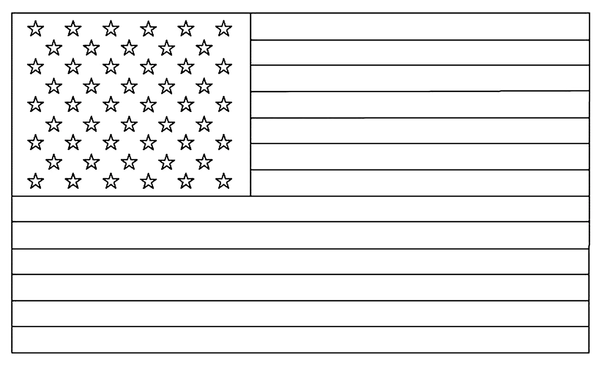 Flags to color for kids