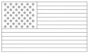 America : Flags to color for kids