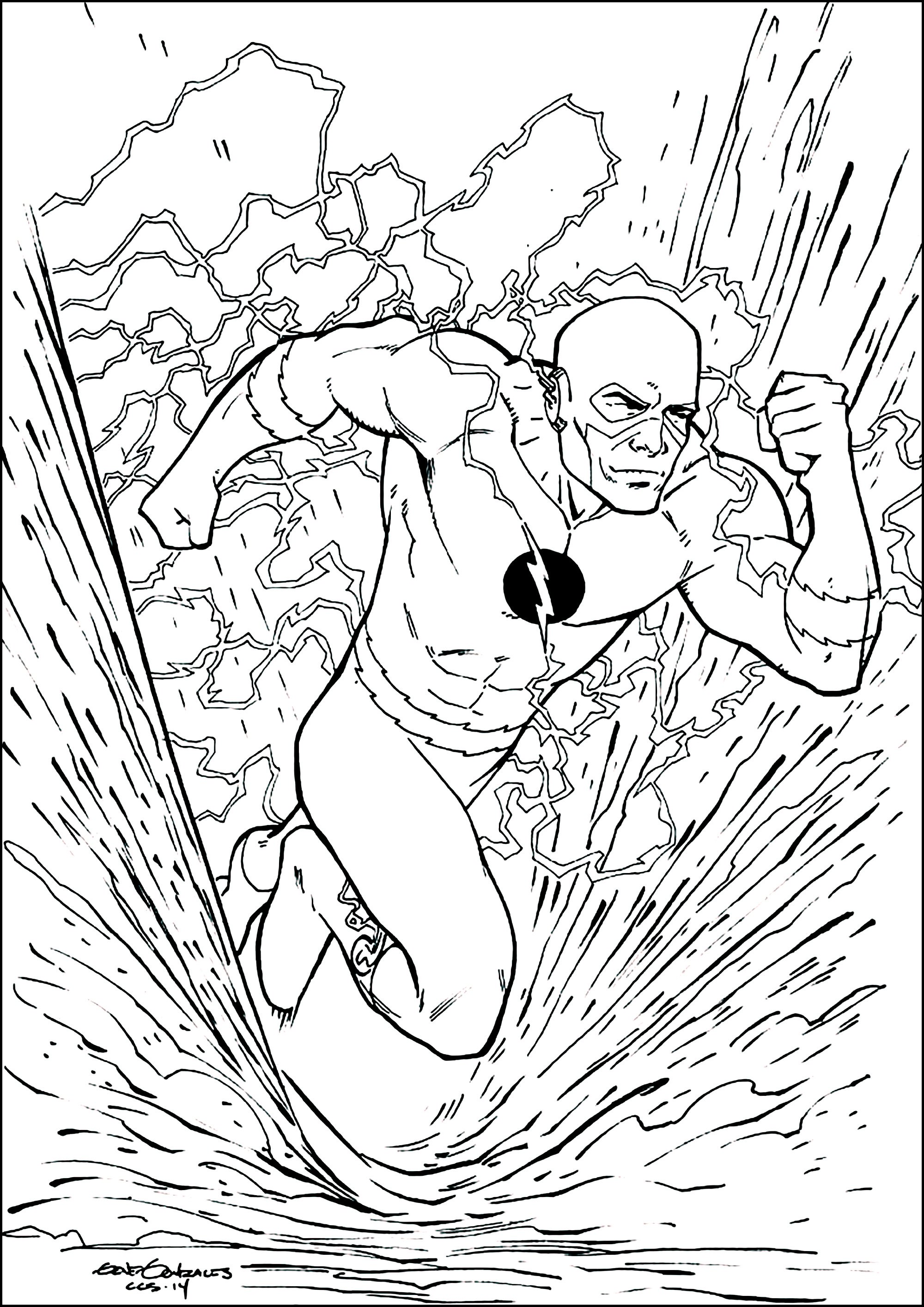 Flash Printable Coloring Pages - Coloring Pages For Children Flash 8458