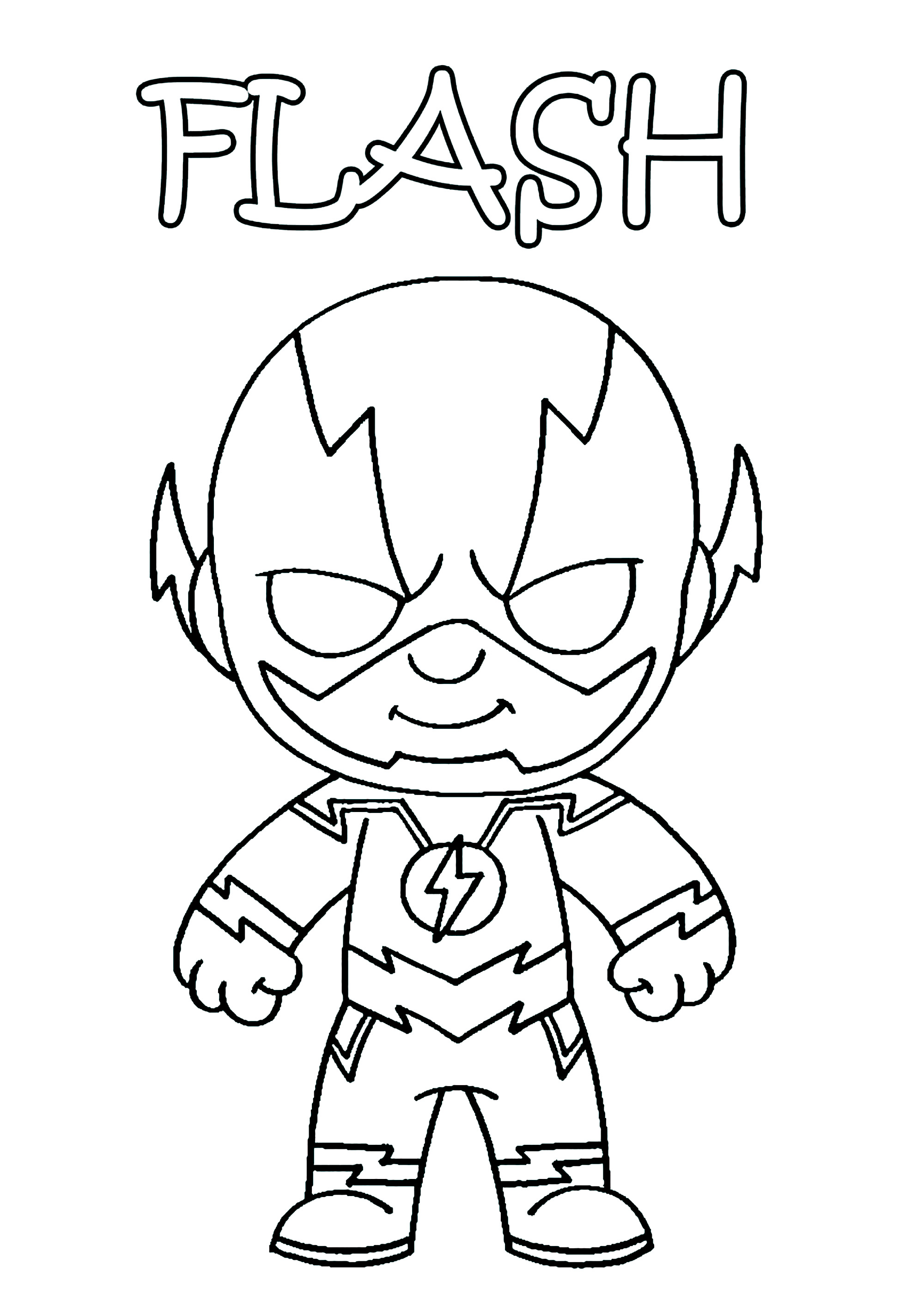 Flash coloring page to download
