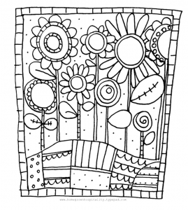 Coloring page flowers free to color for children