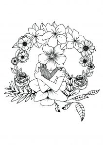 Coloring page flowers free to color for kids