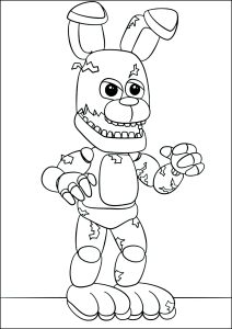 Printable Coloring Page for Kids : Bonnie from FNAF