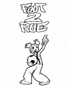 Coloring page foot 2 rue to color for children