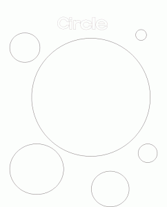 Coloring page shapes to color for children : circles