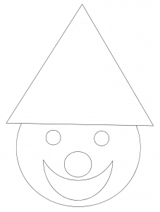 Coloring page shapes to download : face with shapes