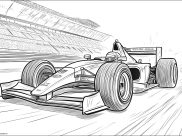 Printable Formula 1 coloring sheets for Kids