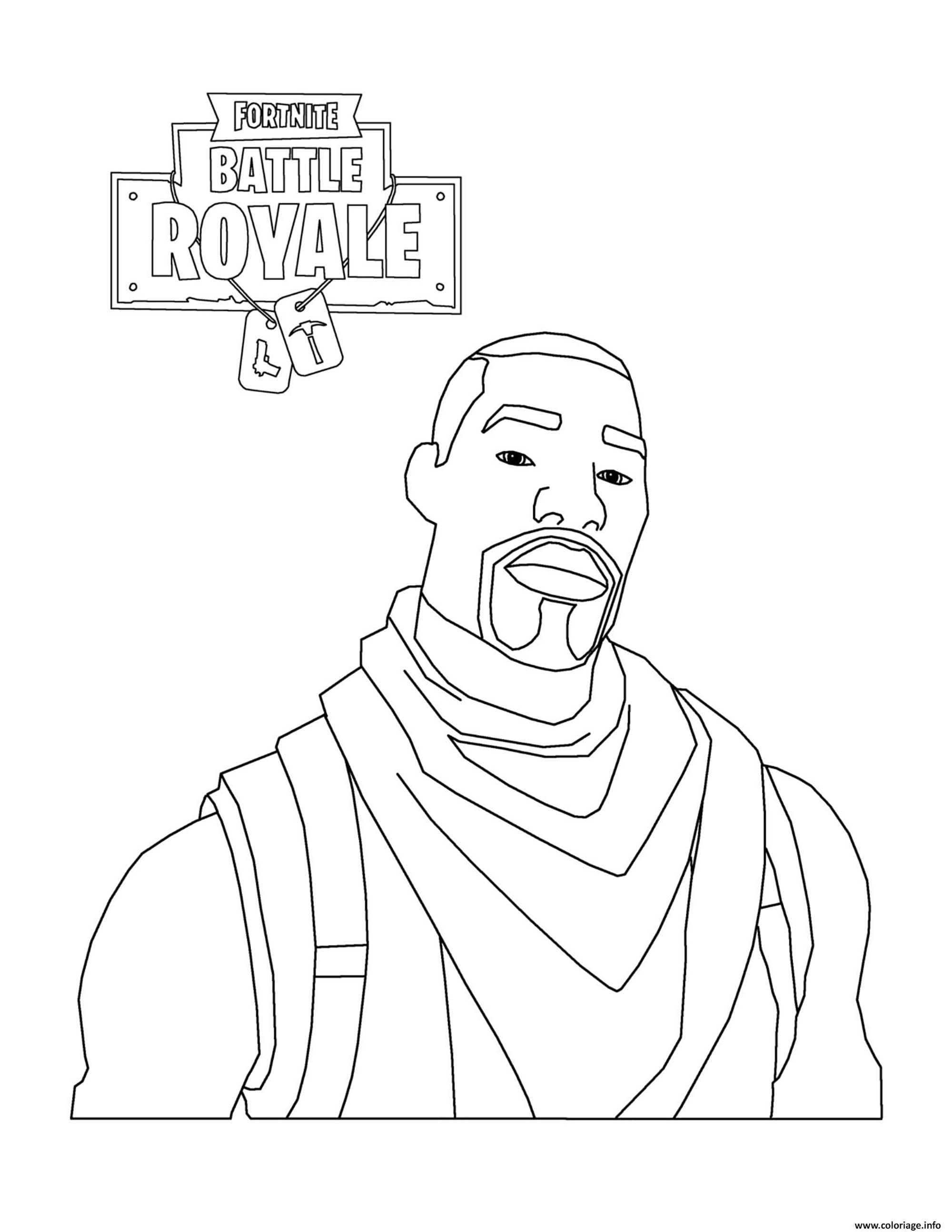 Fortnite Battle Royale coloring page, for kids