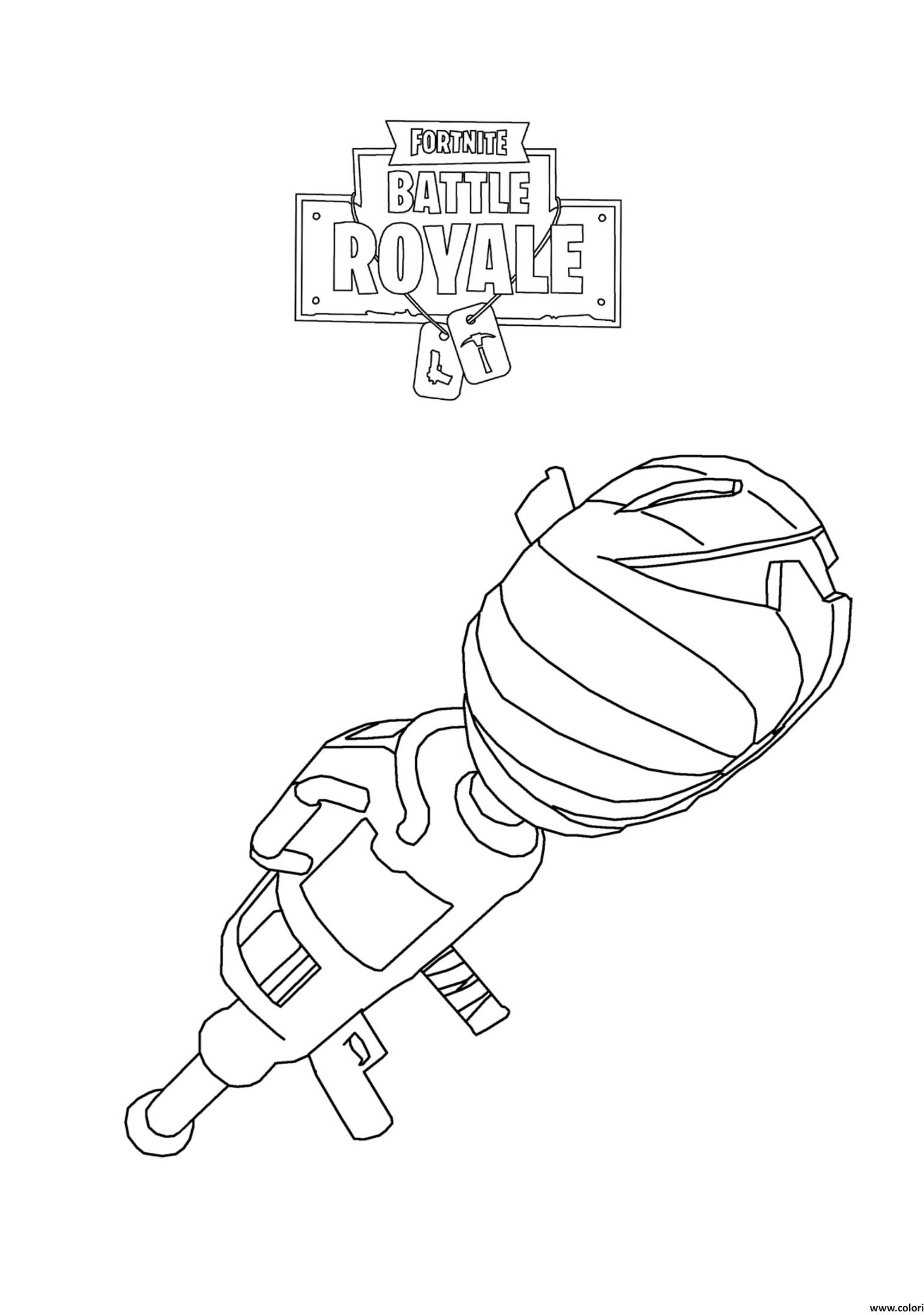 Free Fortnite Battle Royale coloring page to print & color