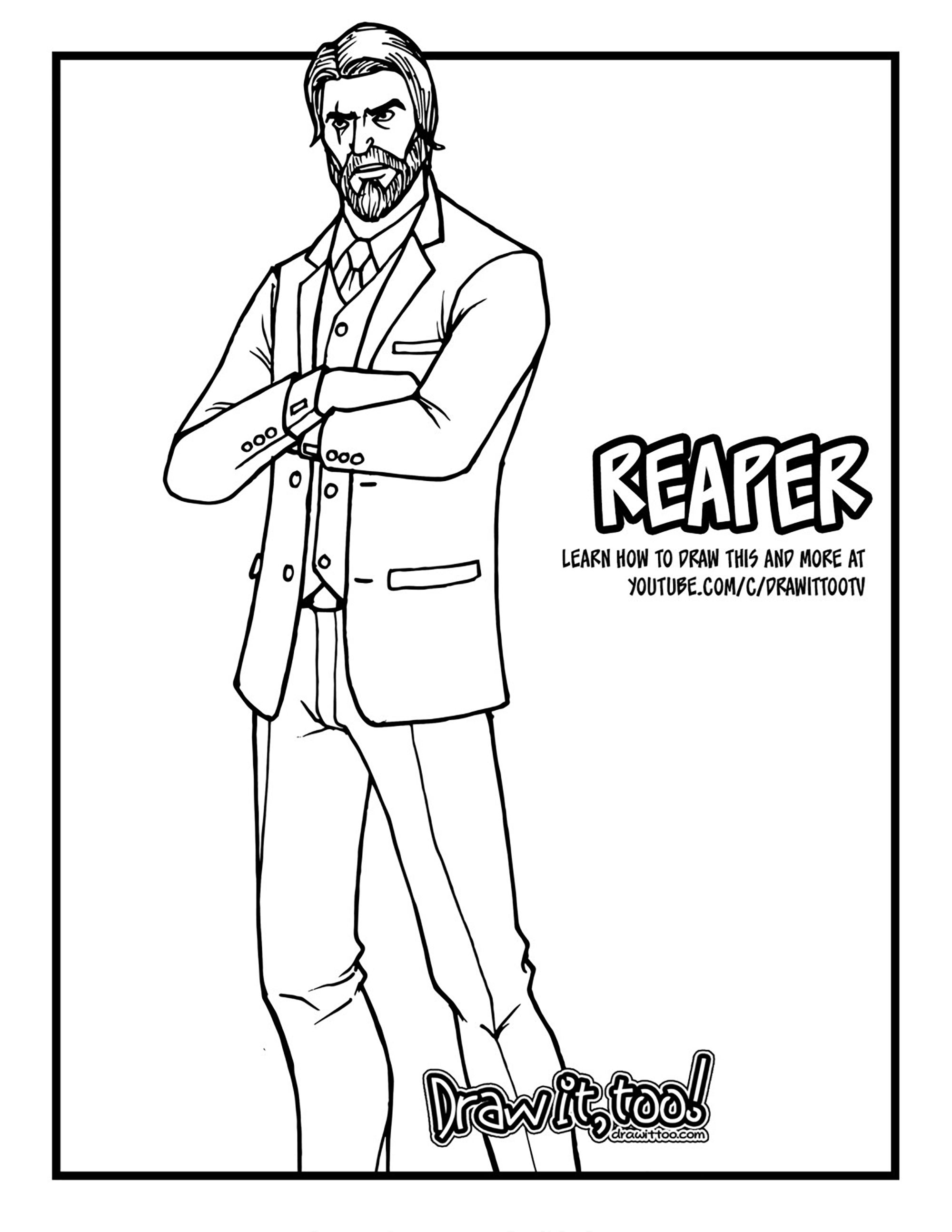 John Wick Fortnite Coloring Pages Print And Color