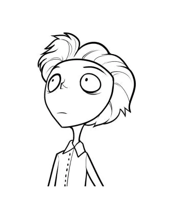 Frankenweenie coloring page for kids