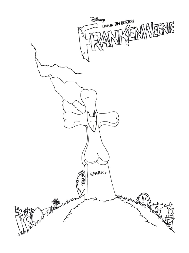Frankenweenie to print for free - Frankenweenie Kids Coloring Pages
