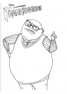 Frankenweenie coloring page to download