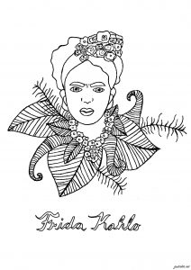 Face of Frida Kahlo