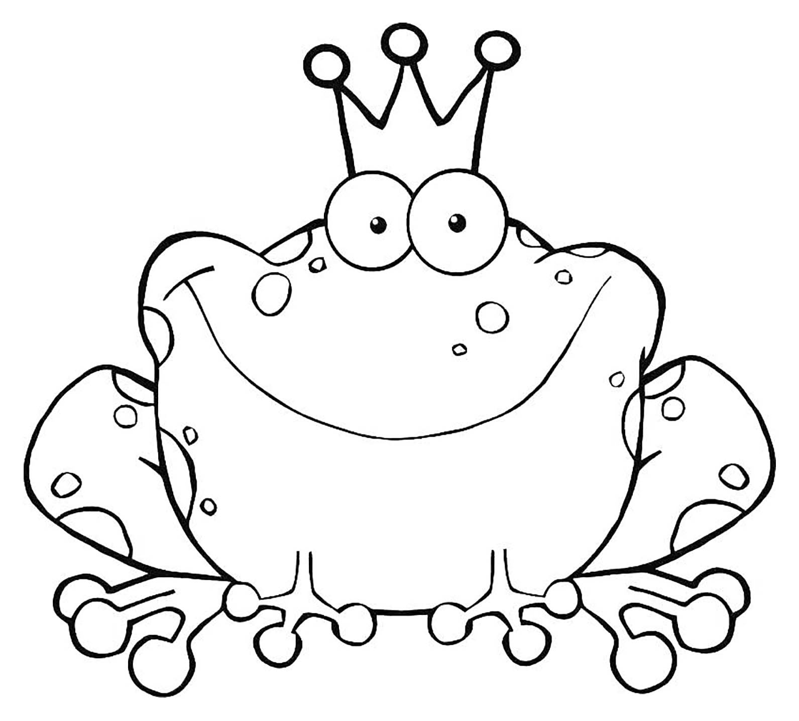 Frog drawing to download and print for children