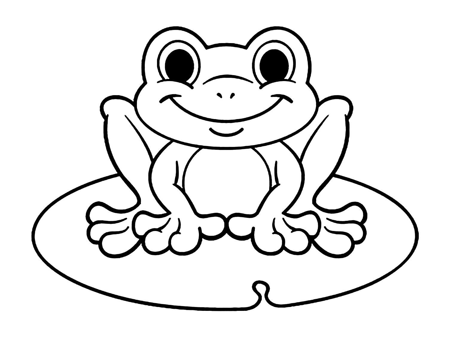Beautiful Frogs coloring page to print and color