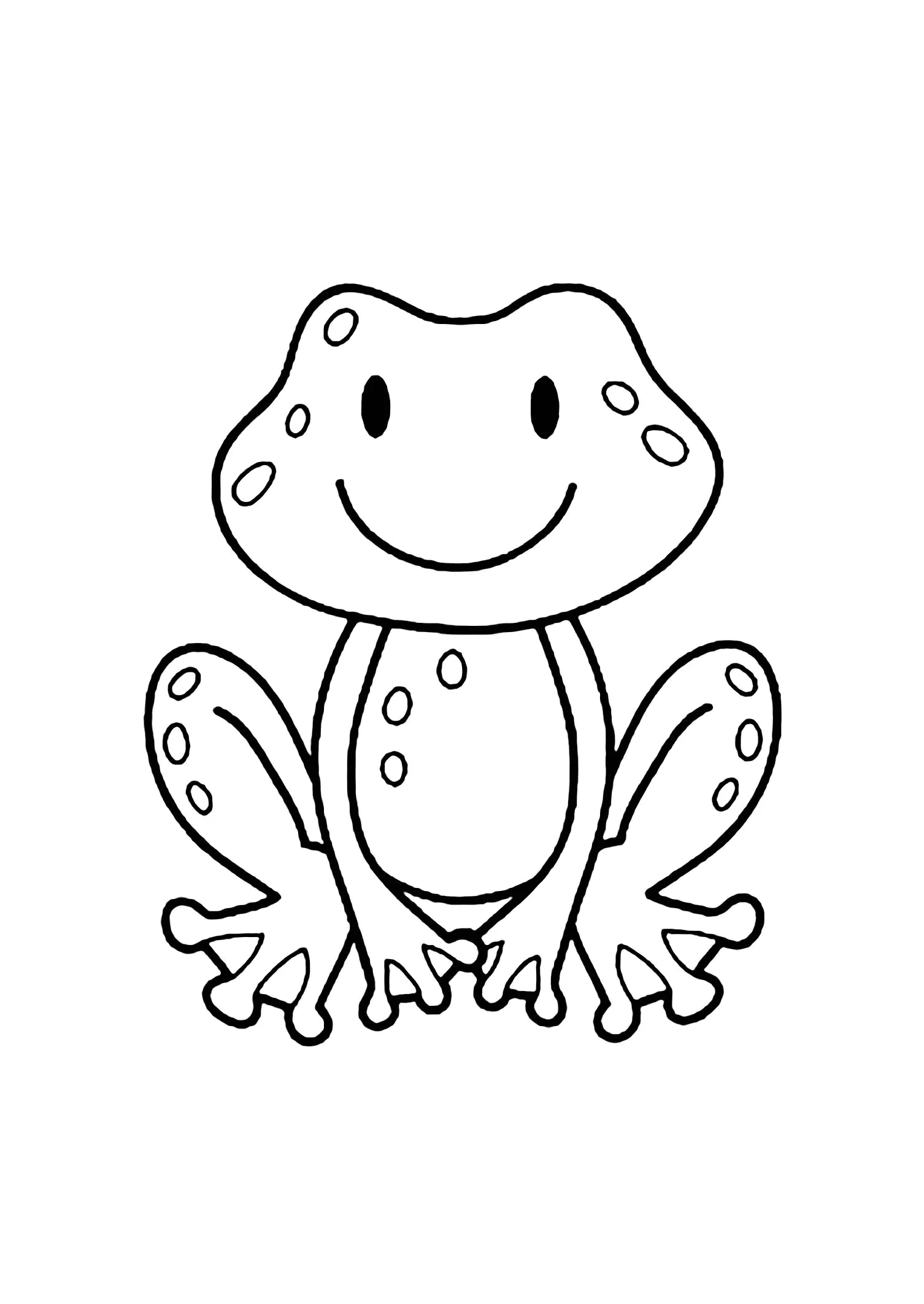 Frog coloring page for children