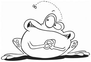 Free frog coloring page