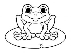 Coloring page frogs to print for free