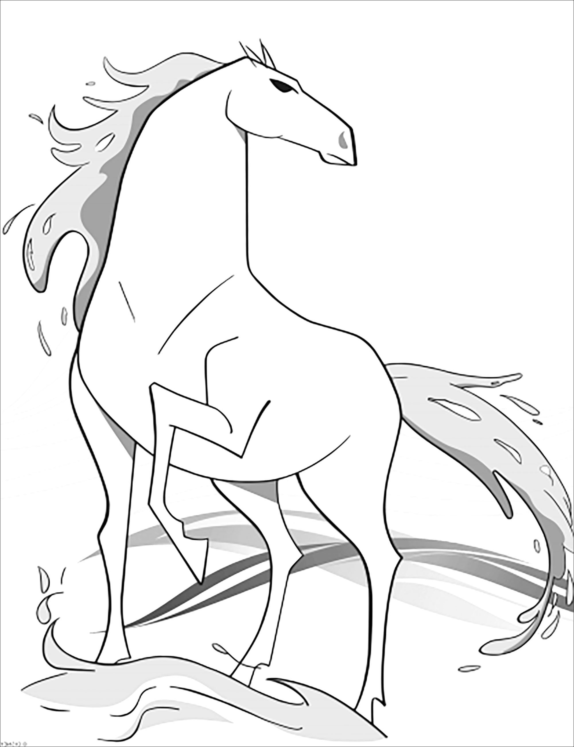 Frozen 2 Coloring Pages Elsa Horse - colouring mermaid