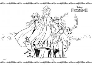 All behind Elsa ... (Frozen 2 Coloring Page)