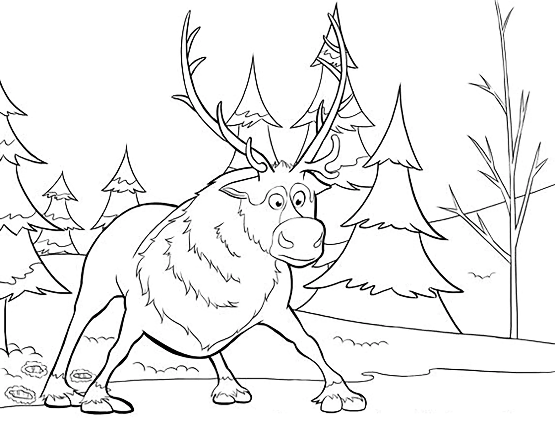Frozen for kids (Printable Coloring Page for Kids)