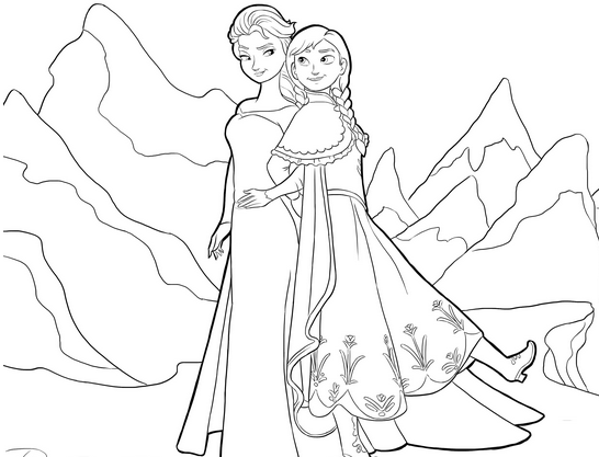 Frozen for children (Printable Coloring Page for Kids)