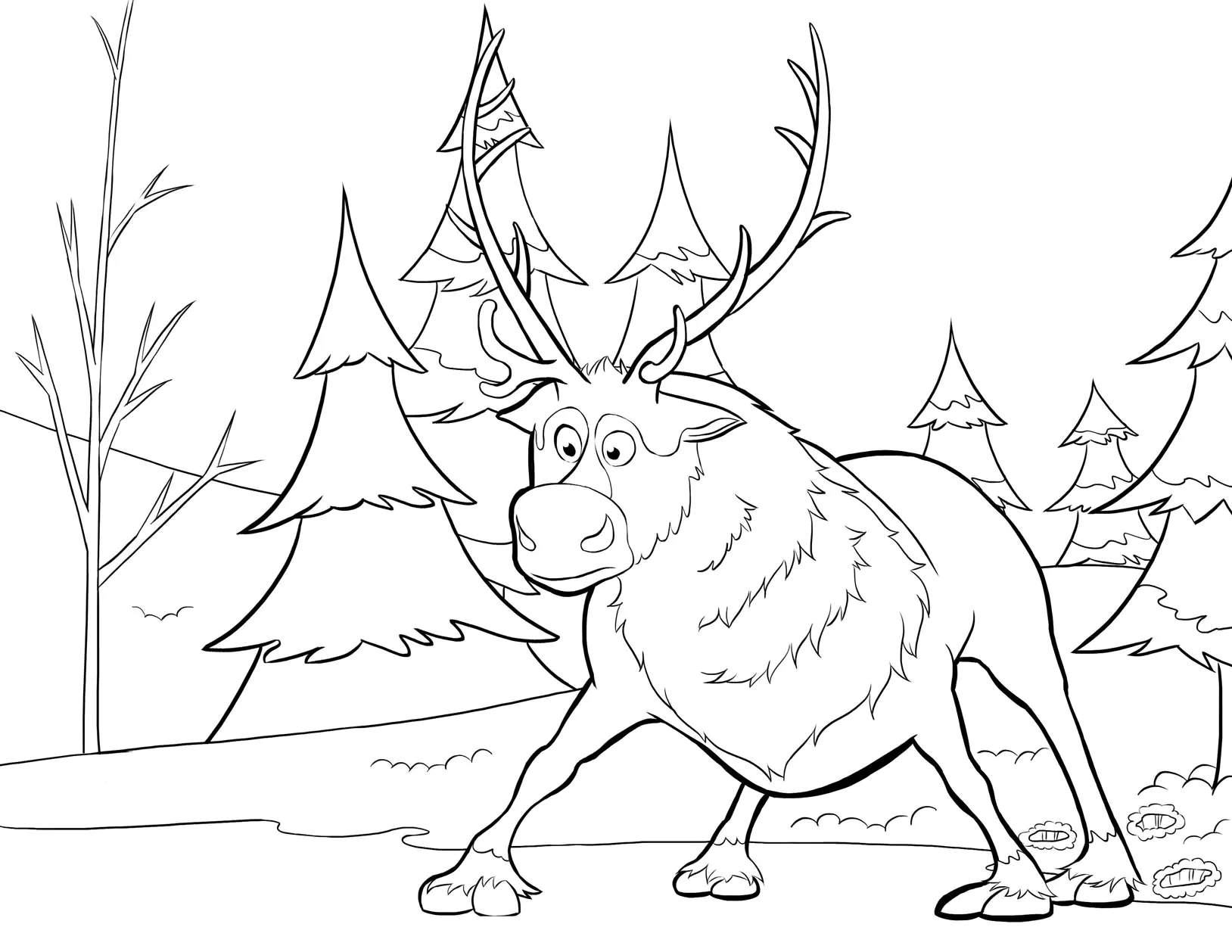 Frozen to color for kids