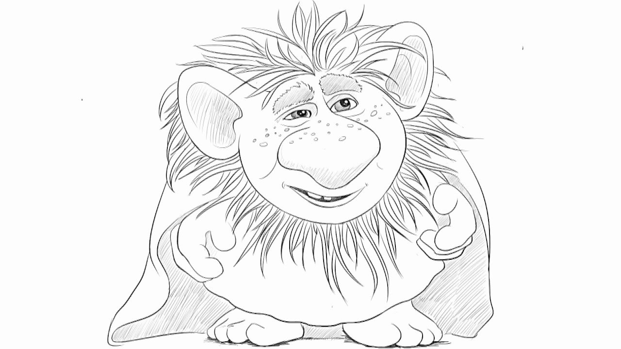 Simple Frozen coloring page to download for free : Bulda (Troll)
