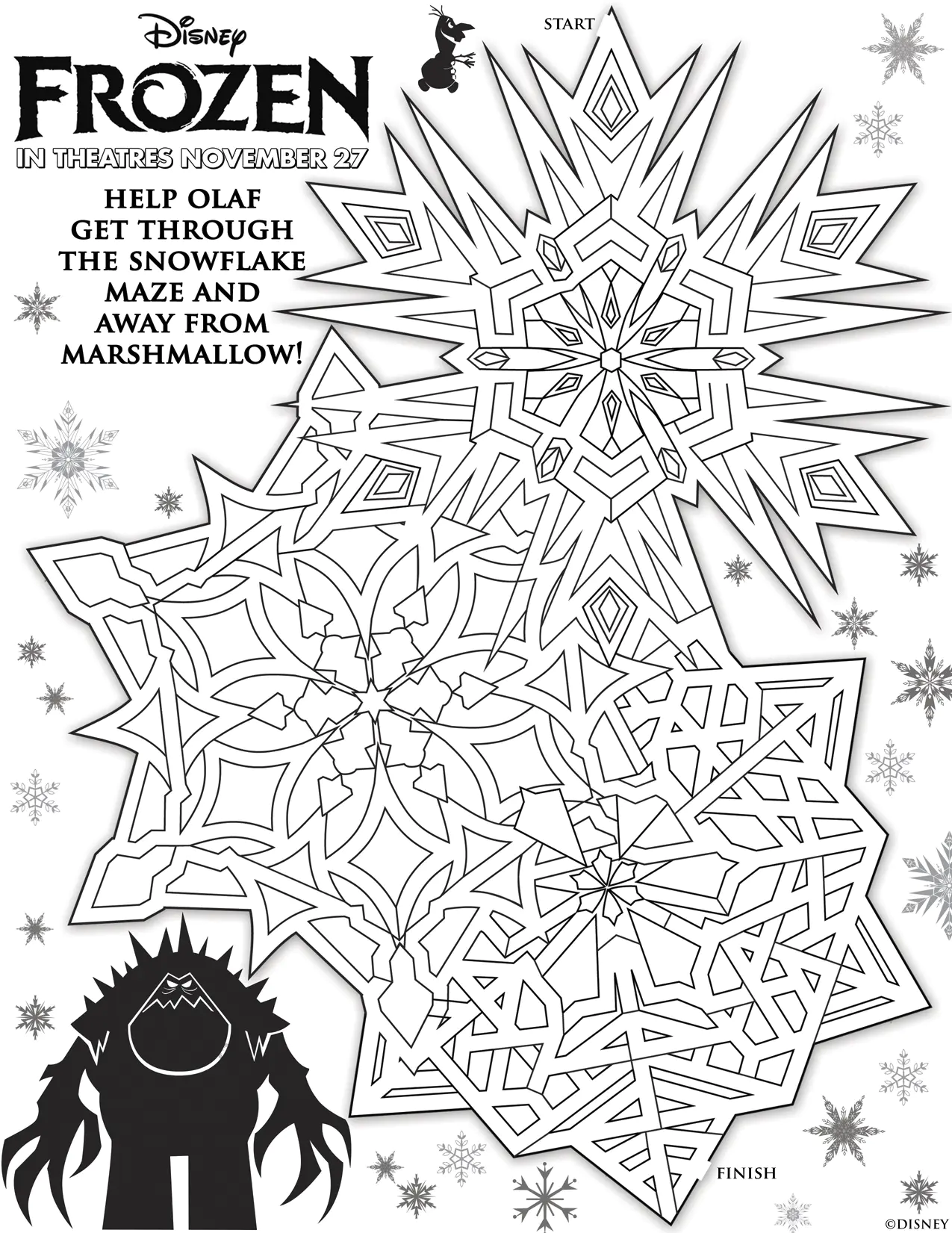 Frozen for kids (Printable Coloring Page for Kids)
