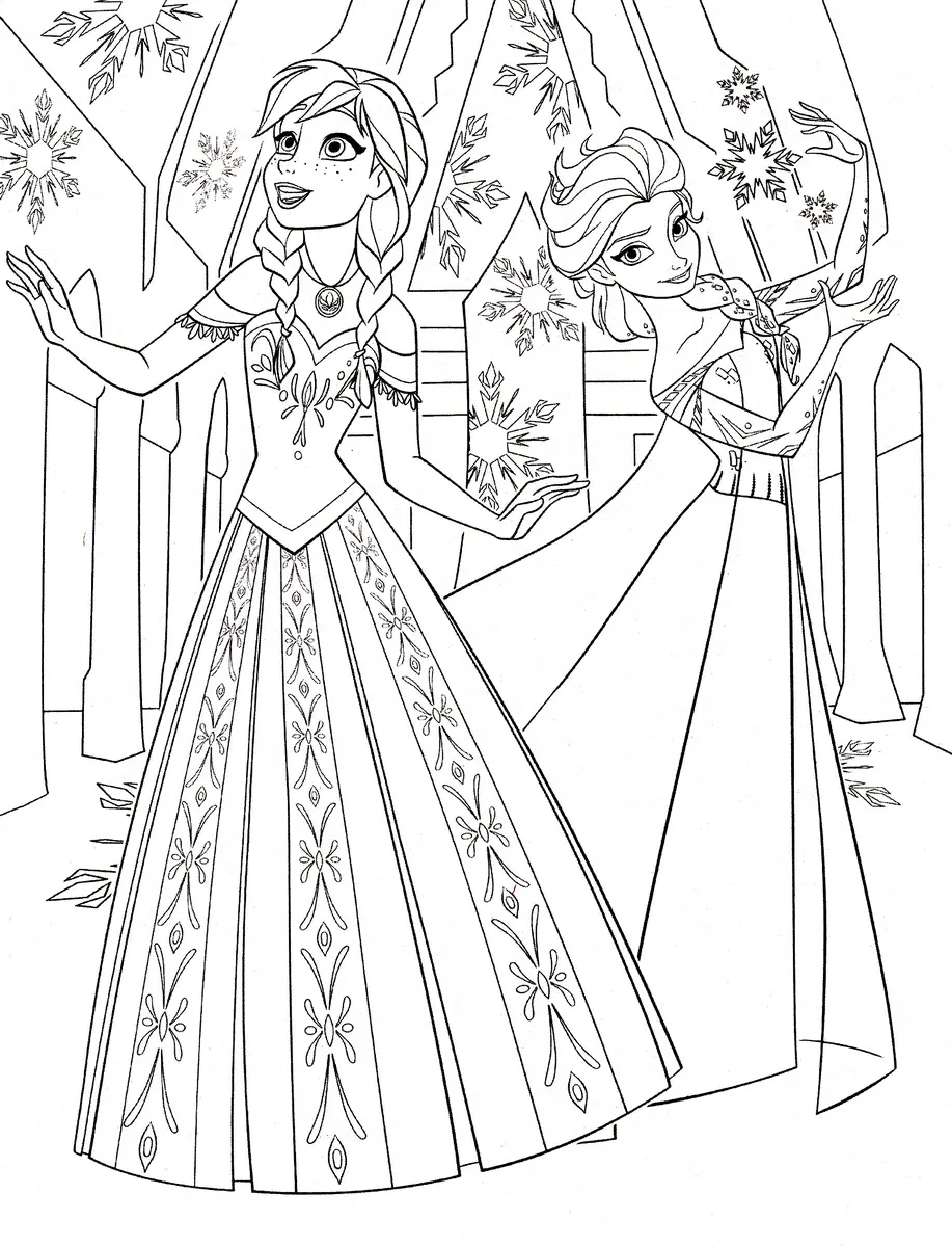 Frozen to print for free (Printable Coloring Page for Kids)