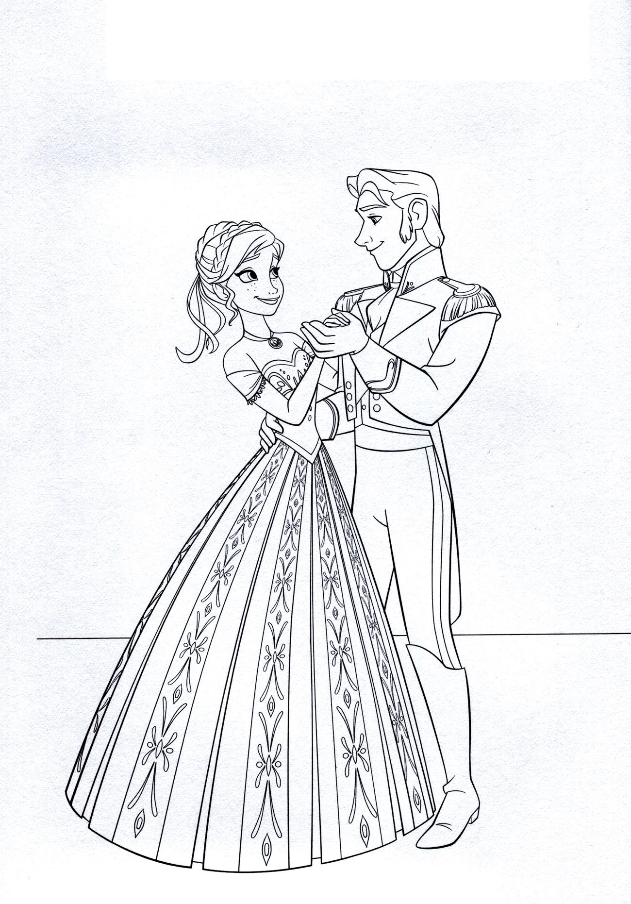 frozen coloring sheets hans